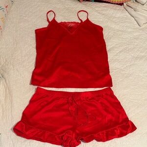 RACHEL Rachel Roy Vibrant Red Pajama Set